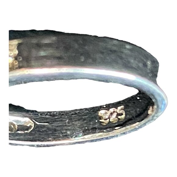 Vintage Sterling Silver CZ Solitaire Ring Size 6.5 With Faceted Cubic Zirconia & - Picture 10 of 10